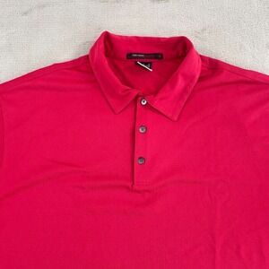 Nike Tiger Woods Polo Shirt Men XL Sunday Red Geometric Dri-Fit Performance